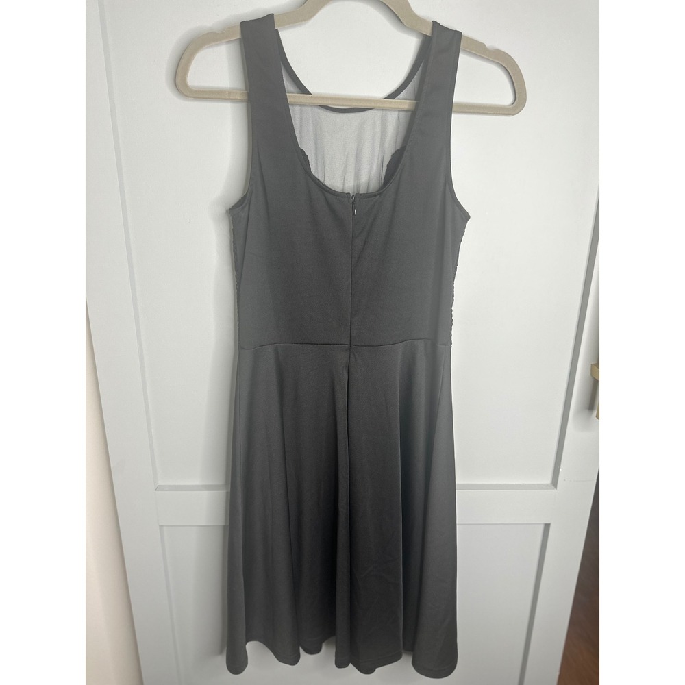 GRACE KARIN Black Lace Mesh Overlay Fit Flare Dress Womens‎ Size Small - Picture 3 of 8
